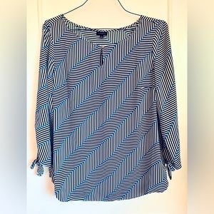 Talbots Geometric Blouse Top